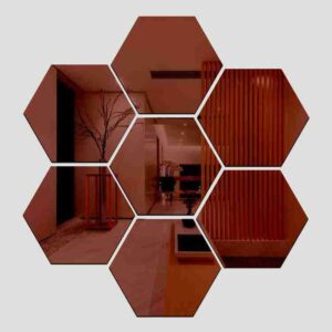 Hexagonal shape Acrylic Mirrors