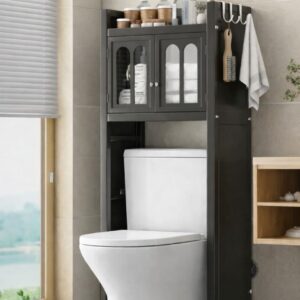 Premium Over-The-Toilet Bathroom Storage Cabinet with dust proof locker