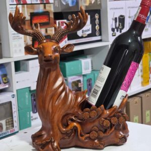 Deer head decorative sculpture wine rack