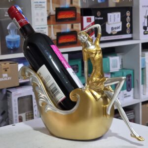 Creative Gold statue wine bottle holder
