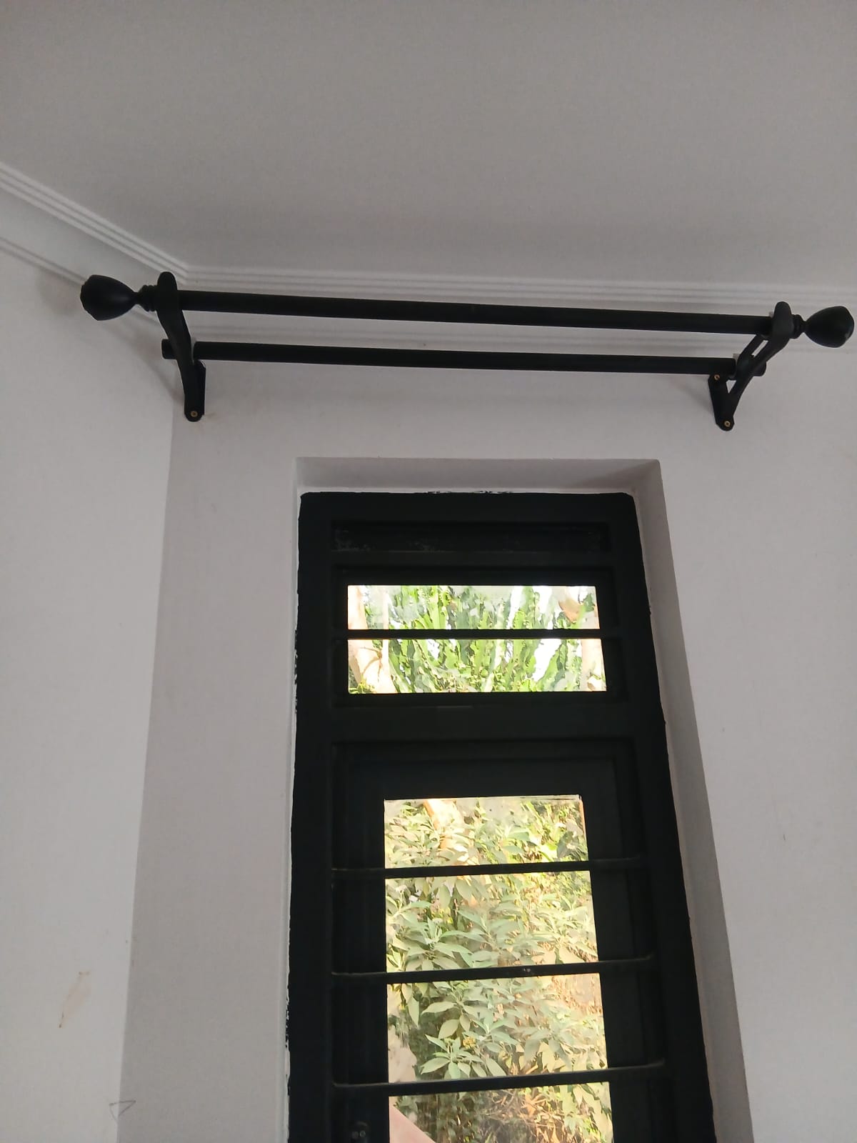 1M Double Juakali Curtain Rod